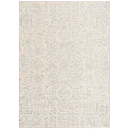 Safavieh 3 x 5 ft. Windsor 355A Power Loomed Rectangle Area Rug Cream & Aqua WDS355A-3
